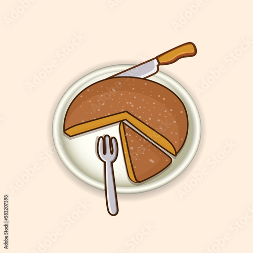 Minimalist Olive Oil Cake And Knife Vector Design. Cheese Menu Cooking Delicious Steak Lunch Seafood Cream Cake Dining Pizza Food Icon Elements Clip Art.