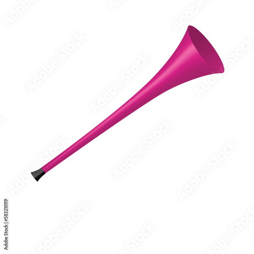 Pink Vuvuzela isolated on a white background