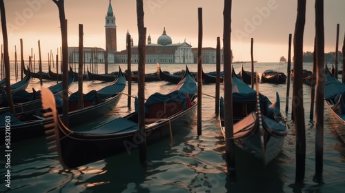 Romantic venetian gondolas © IronStl