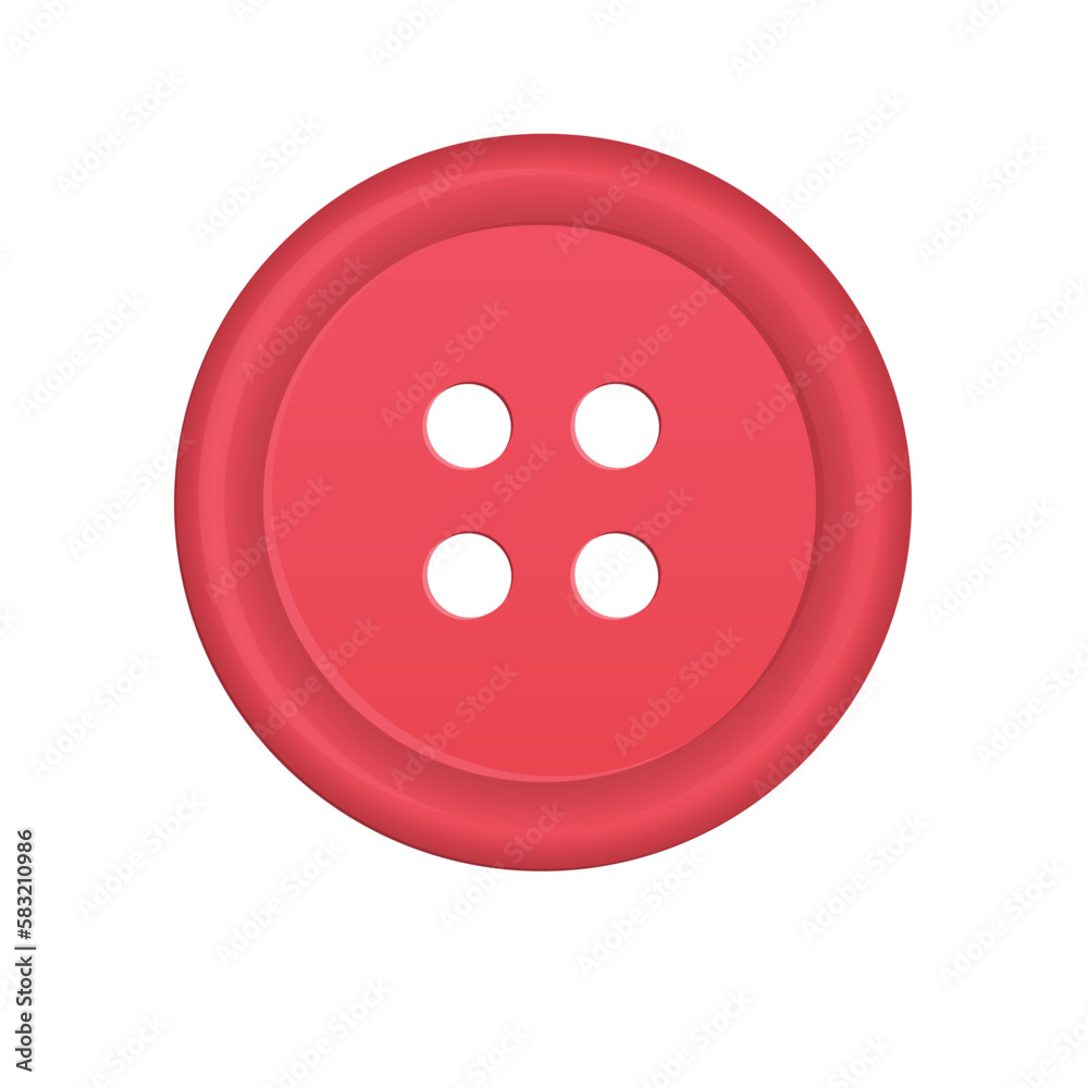 Plastic cloth button isolated on a white background Plastic cloth button isolated on a white background