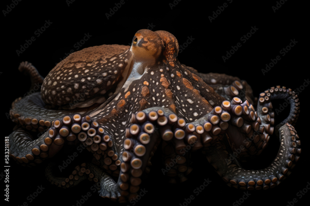 Obraz premium An octopus on a dark background