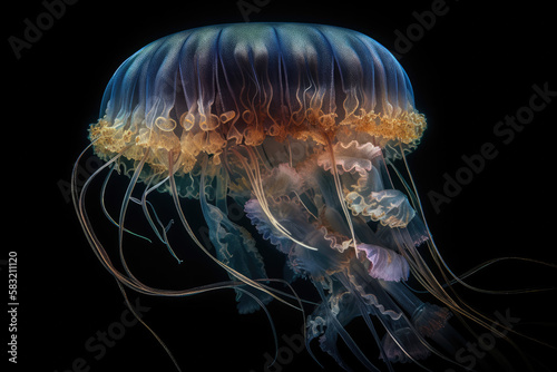 A Jellyfish on a dark background © jay