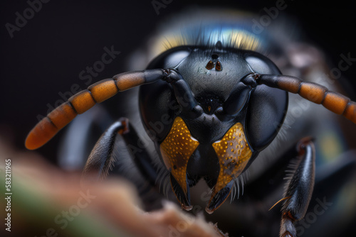 Macro Photo of a Wasp