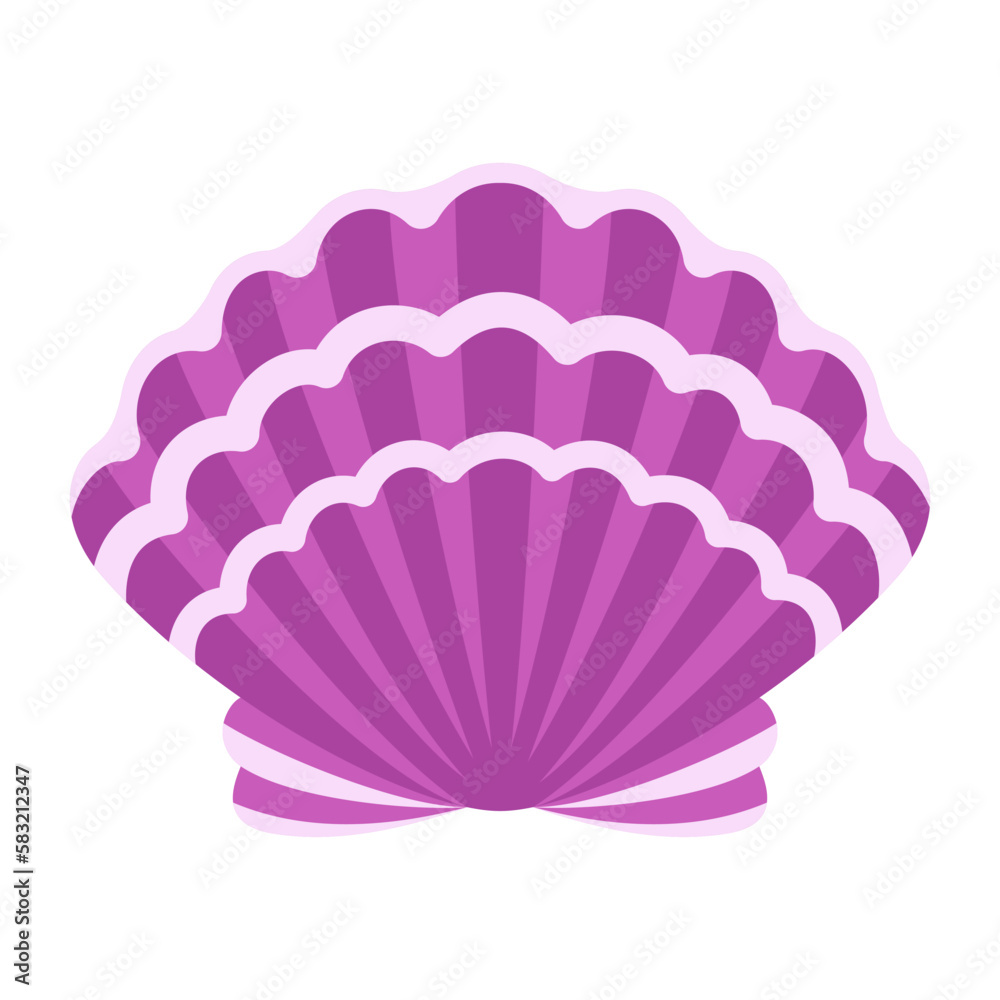 cartoon cute shell isolated on white background
