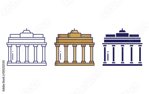 Brandenburg gate vector icon