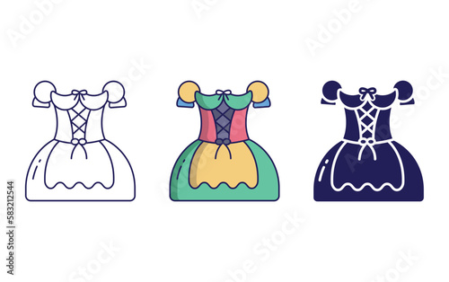dirndl vector icon