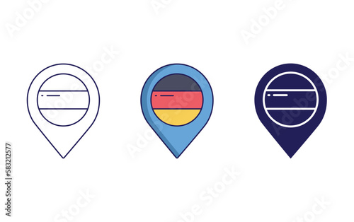 Free Download Germany location vector icon - GFXLoad