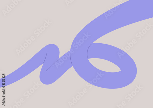 A purple 3D abstract curvy wire