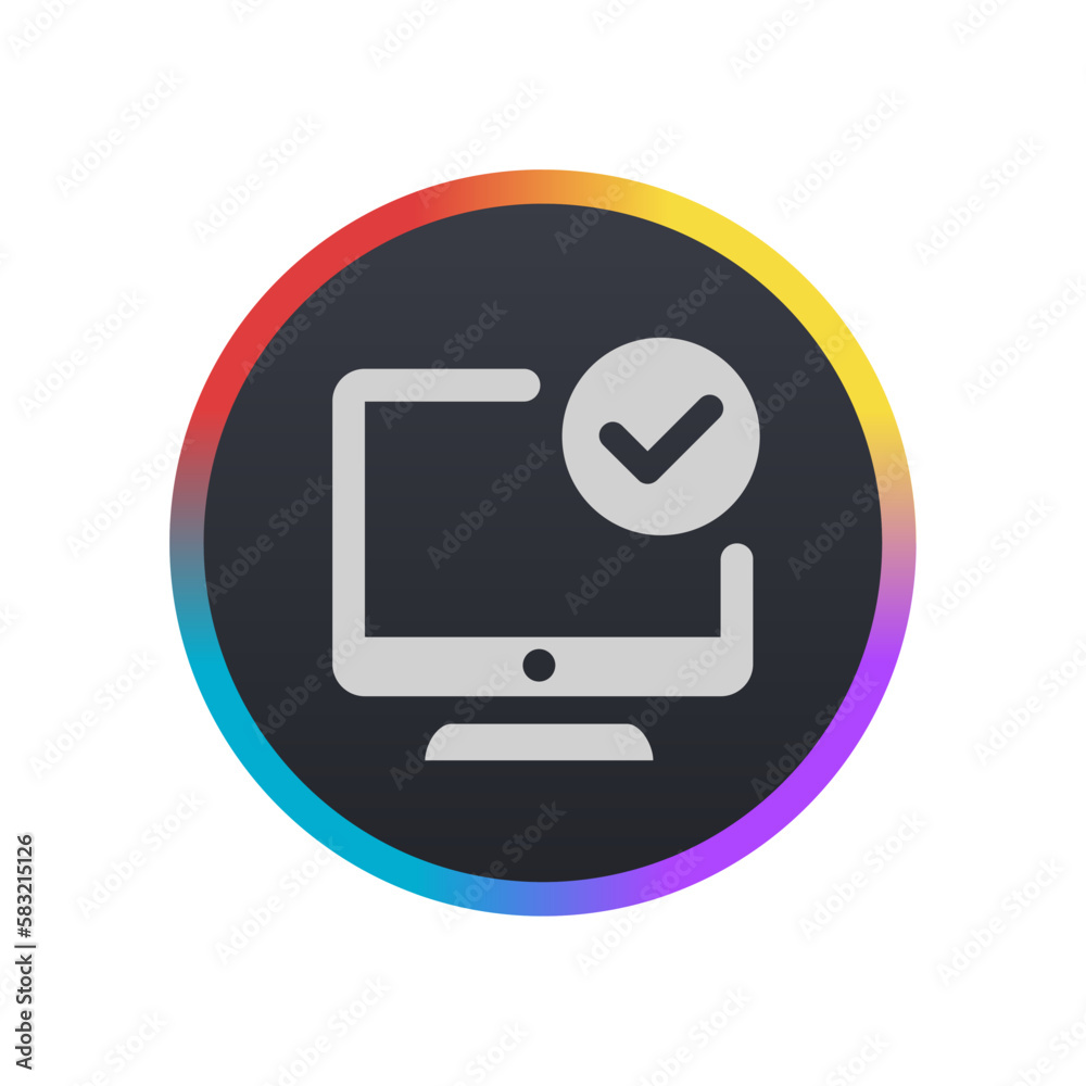 Verified System - Pictogram (icon) Verified System - Pictogram (icon)