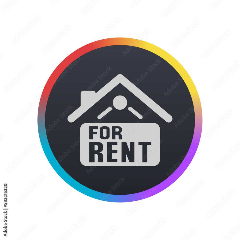 Home for Rent Sign - Pictogram (icon) Home for Rent Sign - Pictogram (icon)