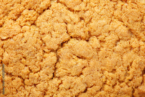 Oatmeal cookies top structure close-up, background wallpaper, uniform texture pattern