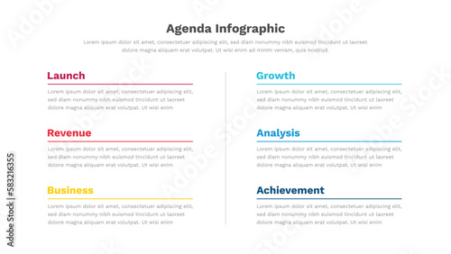 Fully Editable Agenda infographic template