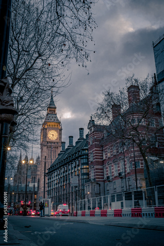 Perspective from the ground with Big Ben in the background