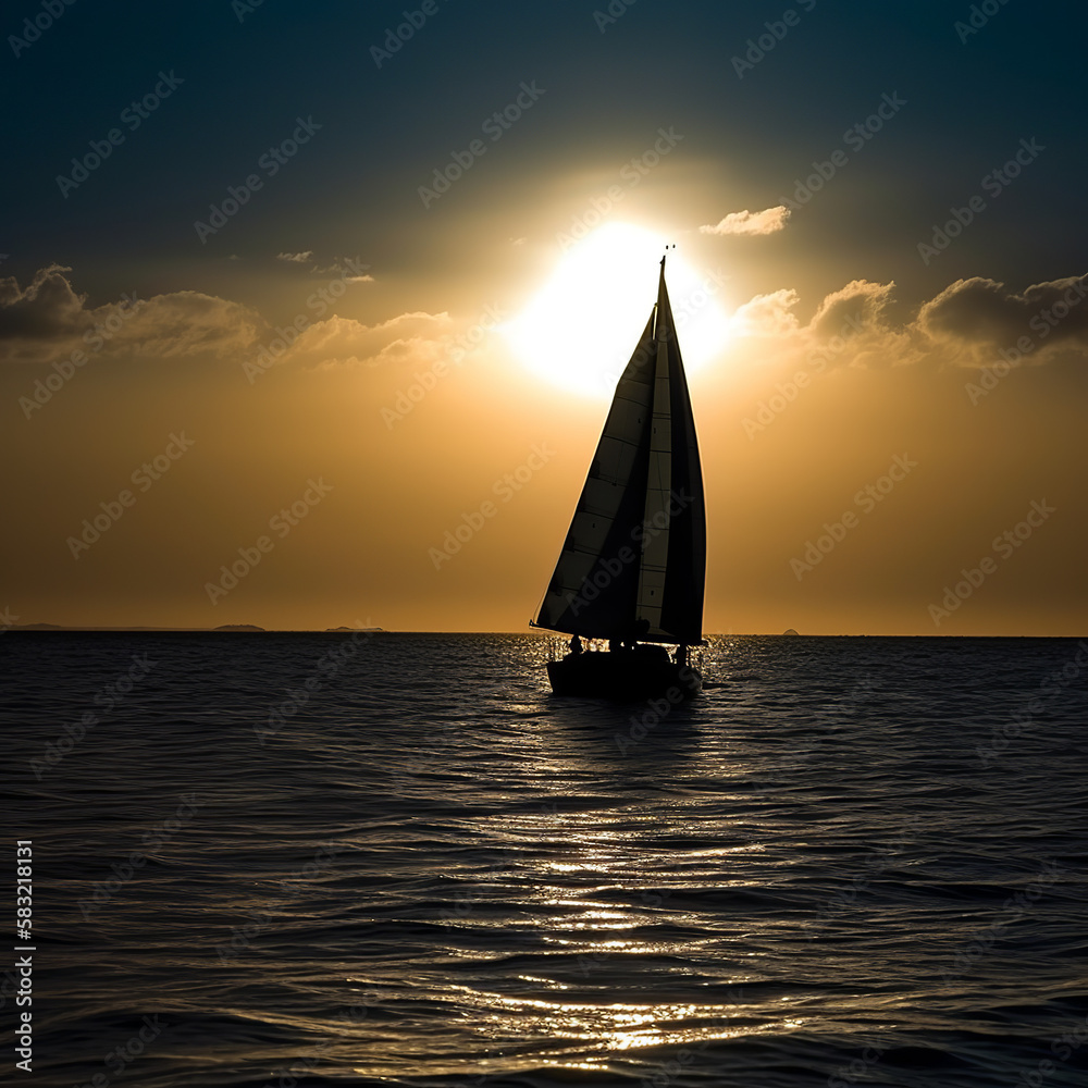 sunset, boat, sailboat, sea, sailing, sail, yacht, water, ocean, sun, ship, summer, travel, sky, silhouette, nature, sunrise, orange, sport, horizon, tropical, landscape, tourism, red, lake, wave