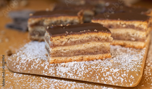 Gerbeaud with walnut and jam