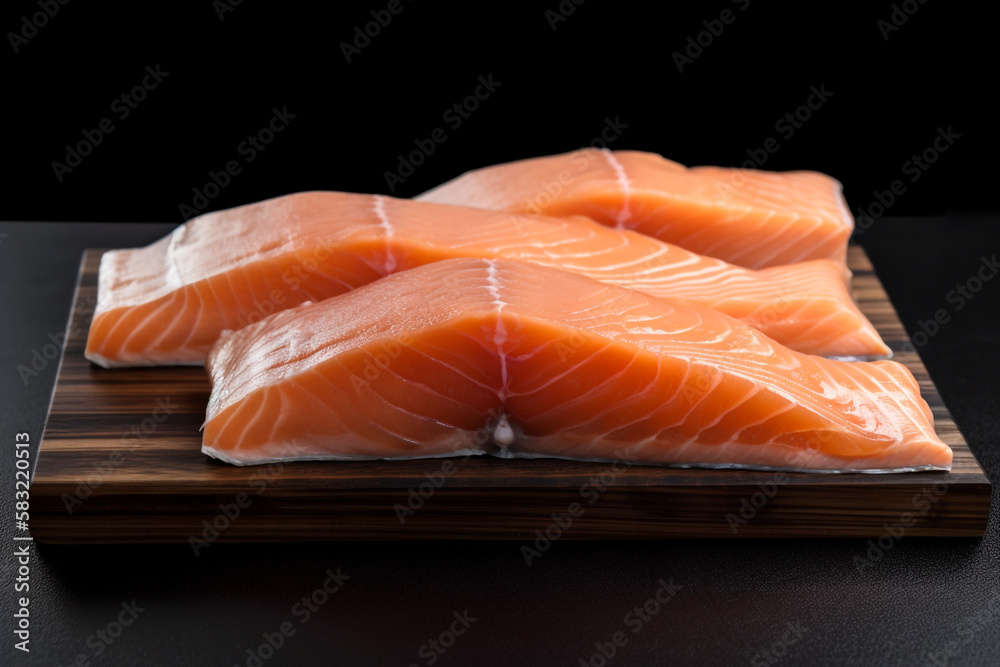 salmon, sashimi. generative ai