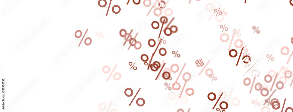 Blurred sale background. 3d - 3D percent rain illlustration