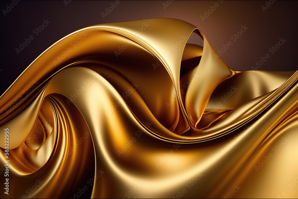 abstract gold background with waves