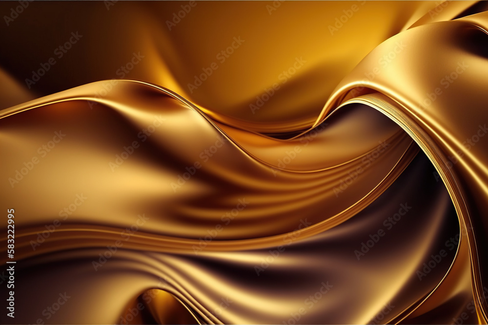 Fototapeta premium abstract gold background with waves