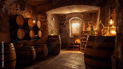 Barrels in the wine cellar © IronStl
