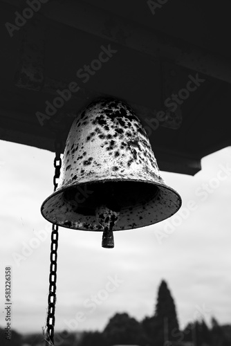 Old school bell in Mangakino Waikato Aotearoa New Zealand rusty  photo