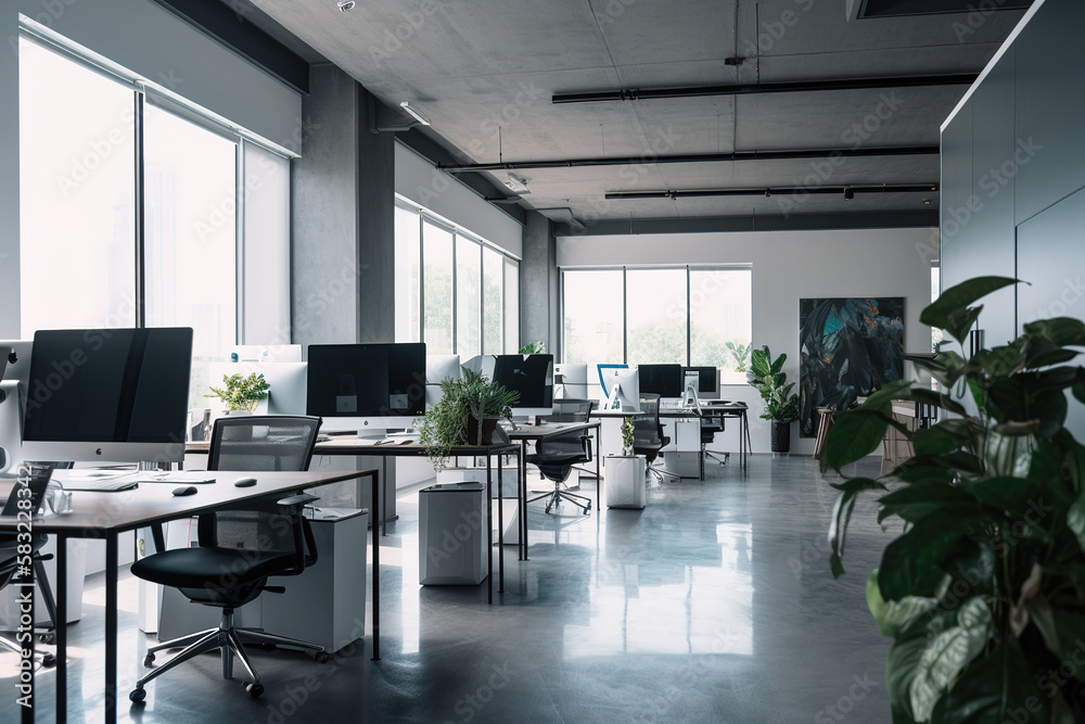 Workspace office interior Workspace office interior