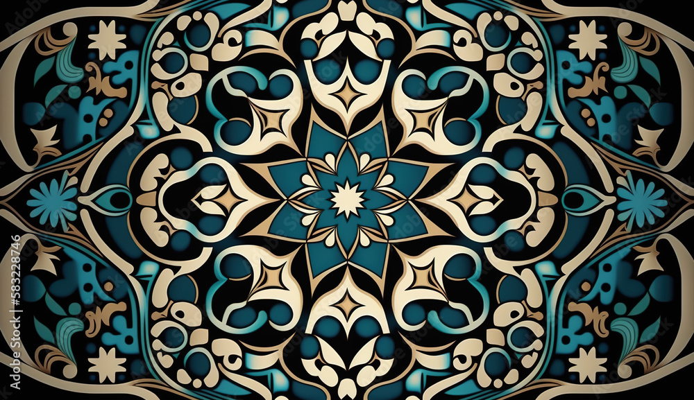 Colorful ornamental vector pattern Geometric oriental