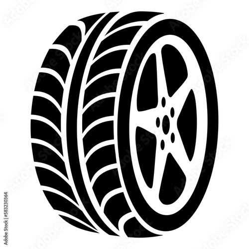 Tire with rim icon