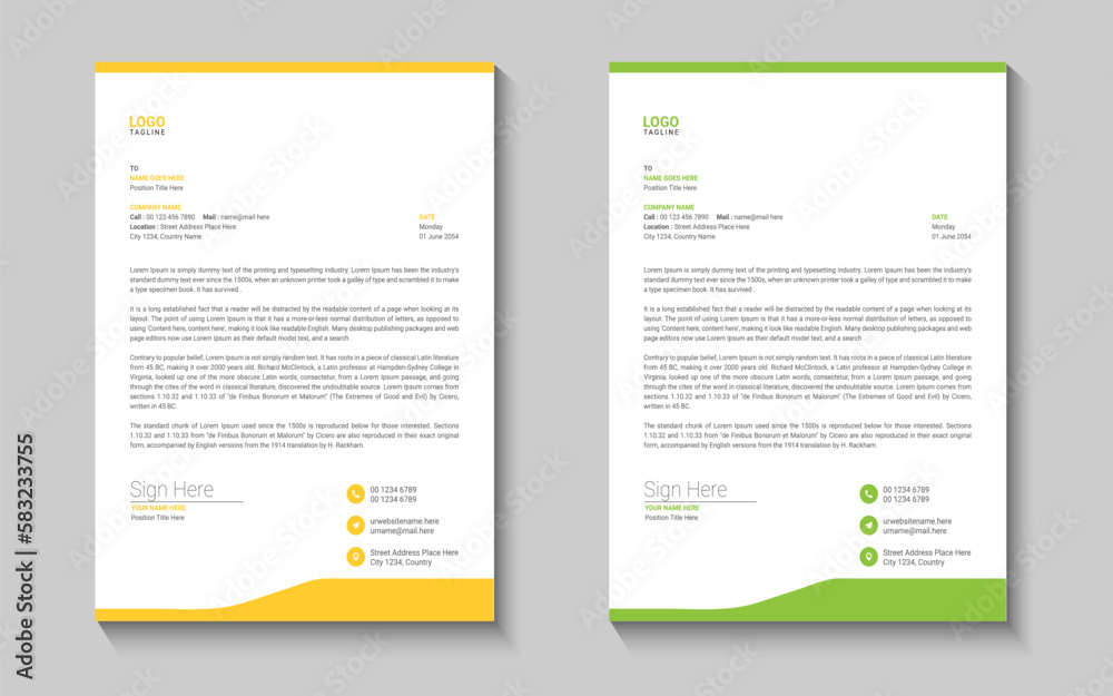 Letterhead design Letterhead design