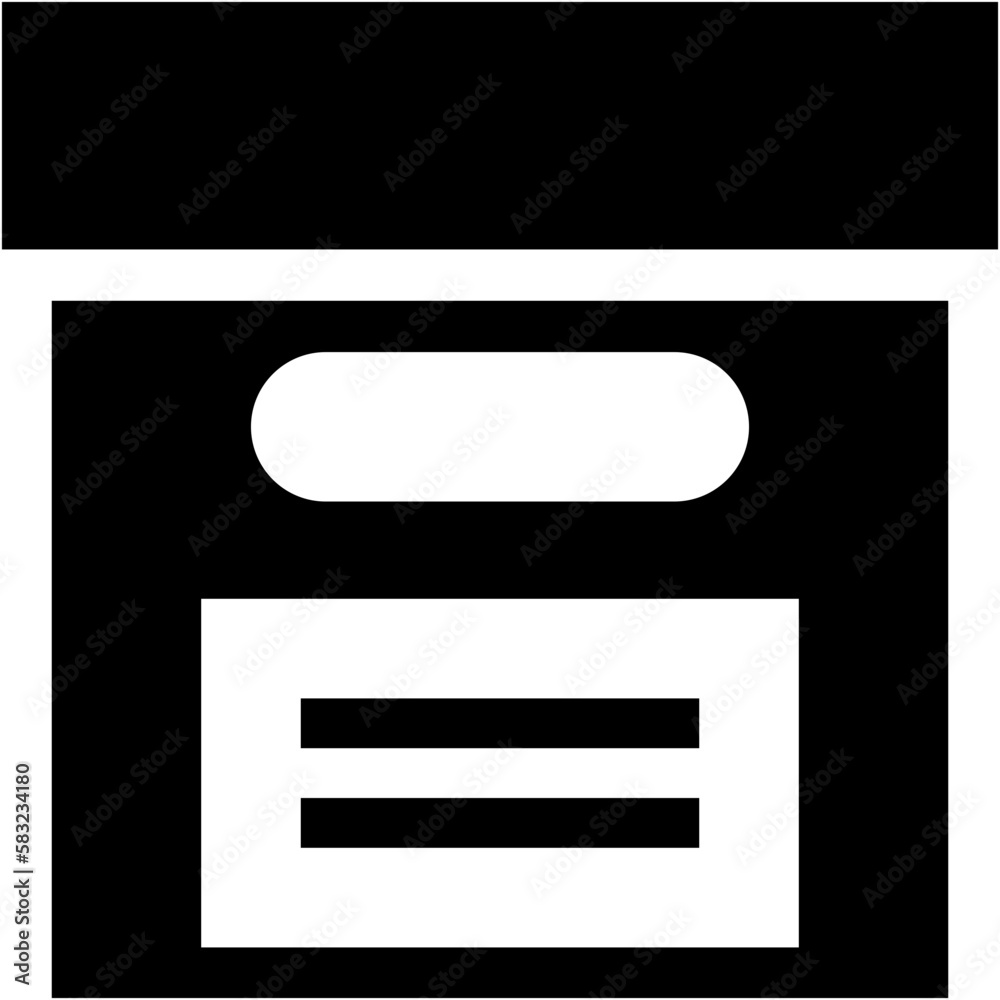 Cardboard Box for Storage Glyph Icon Cardboard Box for Storage Glyph Icon