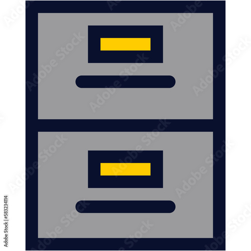 File Cabinet Color Icon