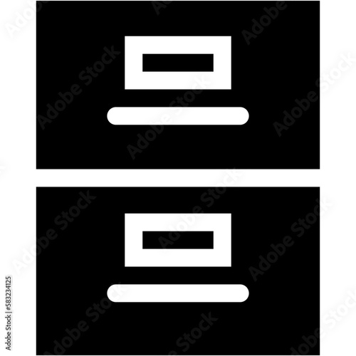 File Cabinet Glyph Icon