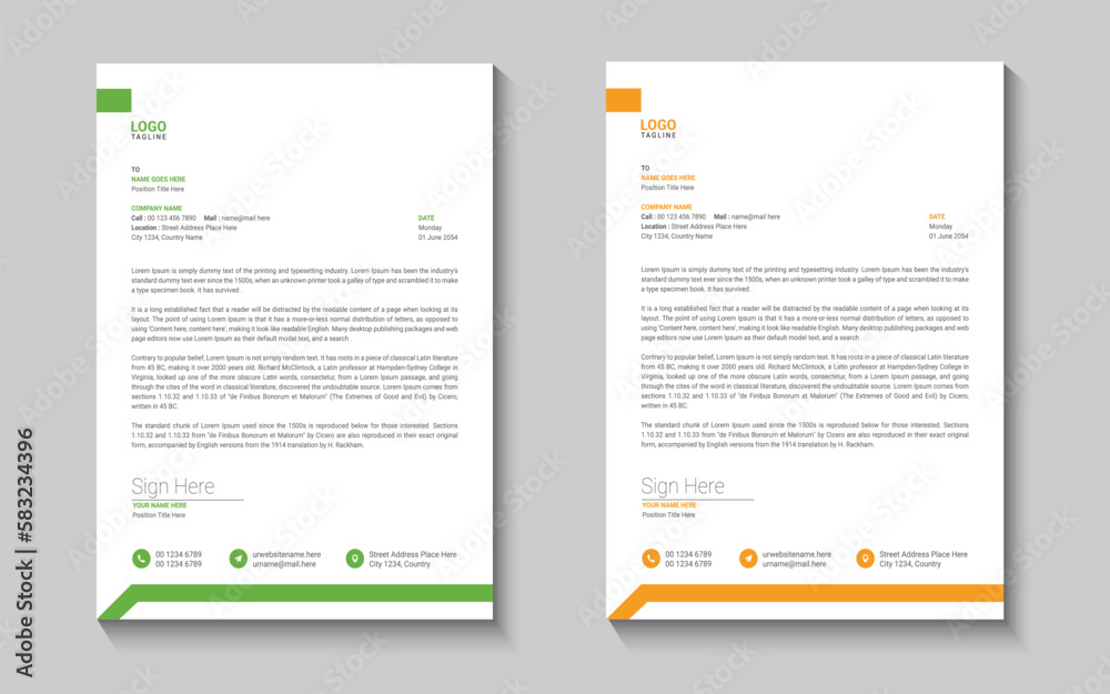 Letterhead design