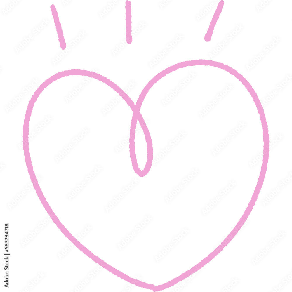 Pink heart doodle Pink heart doodle