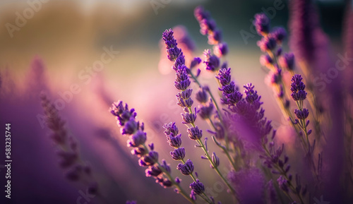 Lavender fields. Incredibly beautiful and romantic France. Generative AI