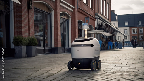 Delivery robot created with generative AI technology © Neuroshock