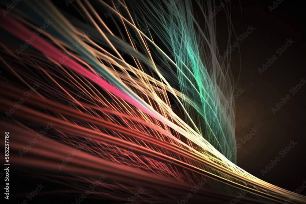 Fibre lne background, colourful, isolate, wallpaper, generative ai