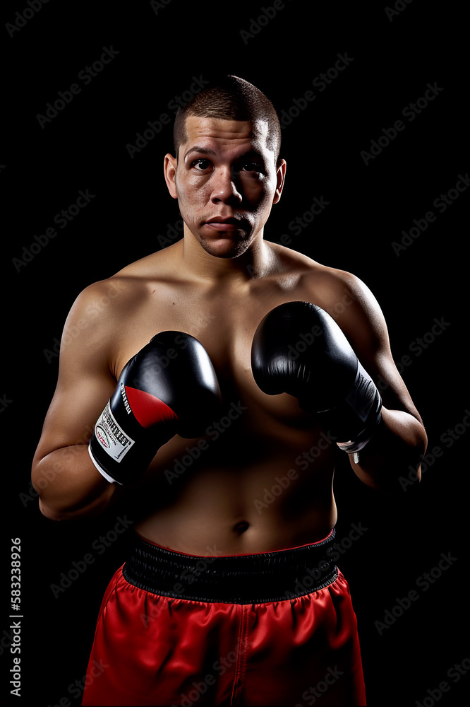 Portrait shot of a professional boxer - Ai generative Portrait shot of a professional boxer - Ai generative