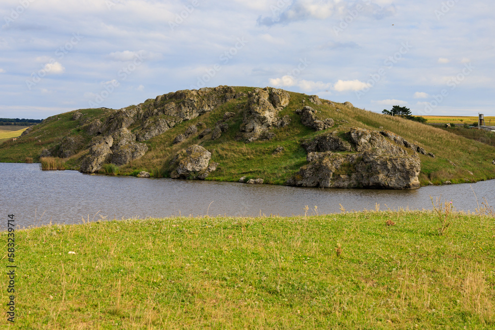 Wild rocky and mountainous nature of Eastern Europe. Landscape background