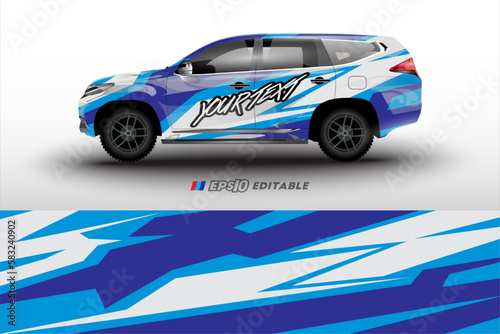 racing car wrap design for vehicle vinyl stickers and automotive company sticker livery 