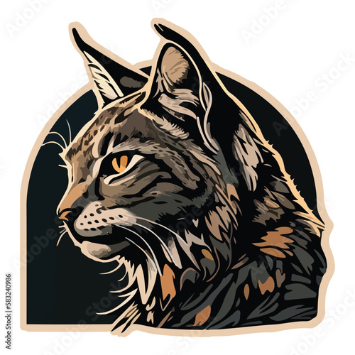 Lynx Flat Icon Isolated On White Background