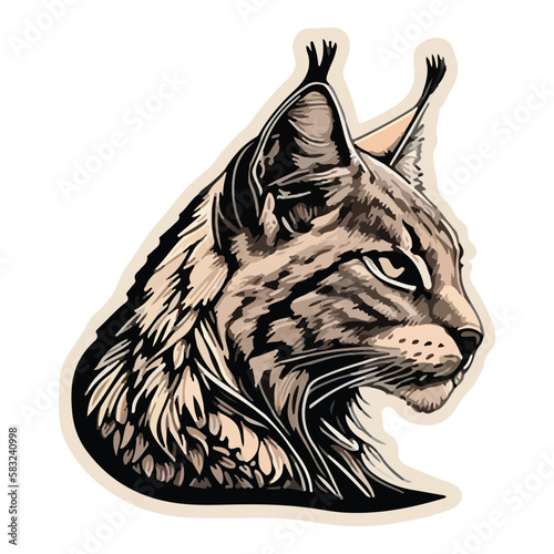 Lynx Flat Icon Isolated On White Background