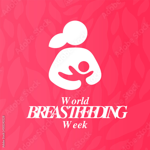 World Breastfeeding week Illustration, breast feeding day design