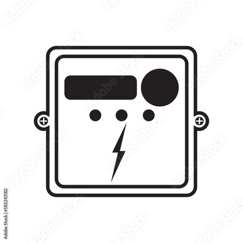 electric meter icon logo vector design template