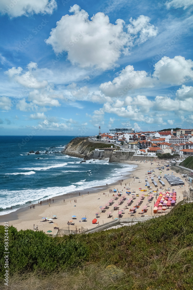 San pedro de moel, in Portugal, village perched, with a beautiful beach
