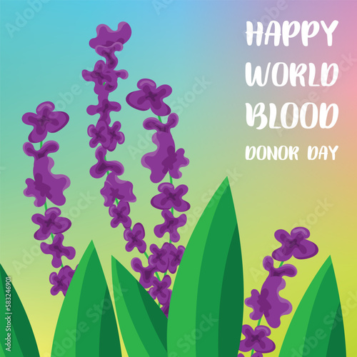  World Blood Donor Day . Design suitable for greeting card poster and banner