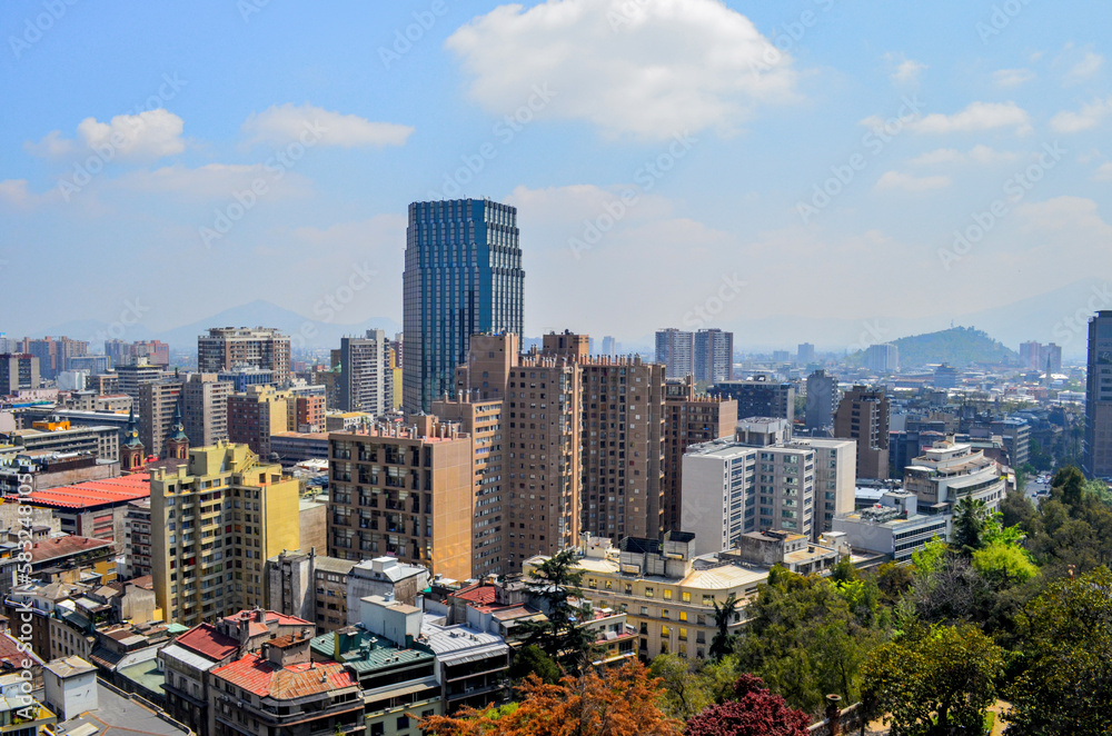 Fototapeta premium Santiago desde el mirador.