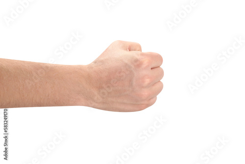 Male fist cut out