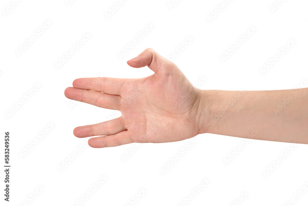 Strange gesture, cut out Strange gesture, cut out
