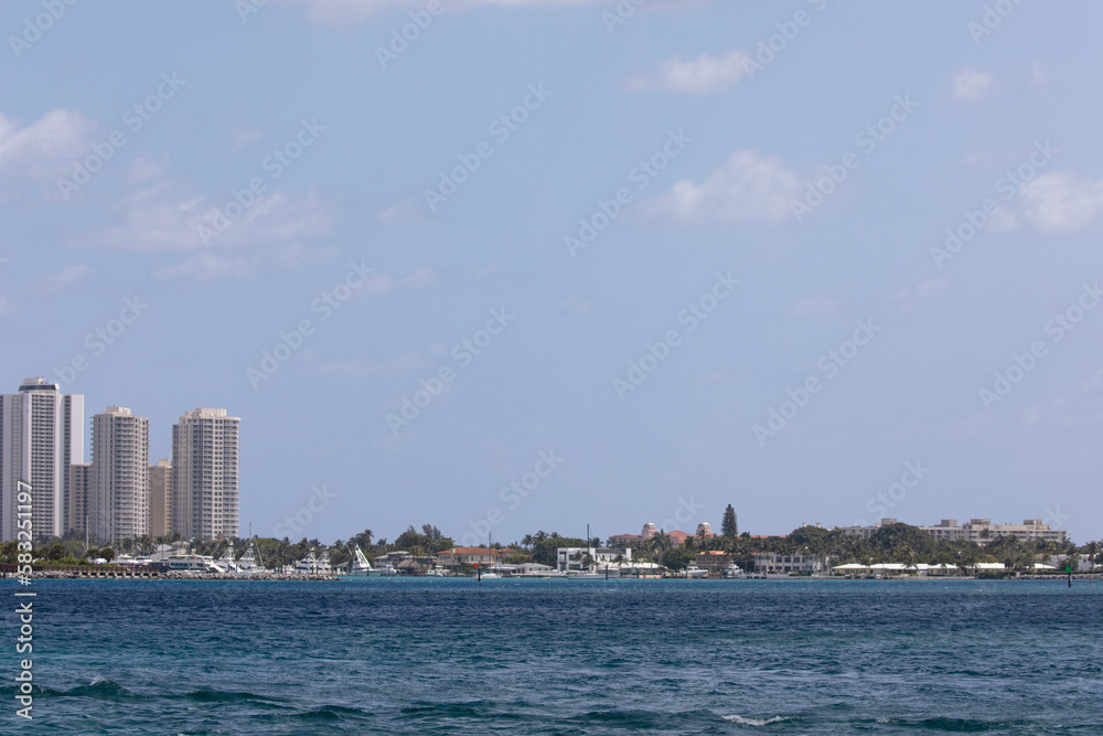 View across Lake Work Lagoon  in Palm Beach County, Florida, United States
